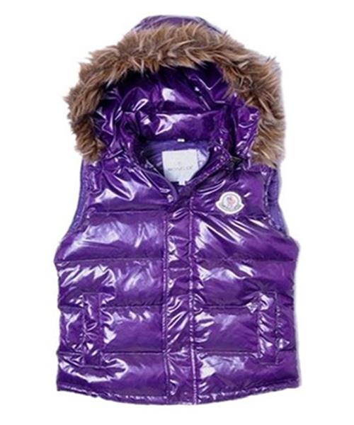 moncler billig ermer down vest kvinner button hat purple Engrosprisen Lav 6uc4a