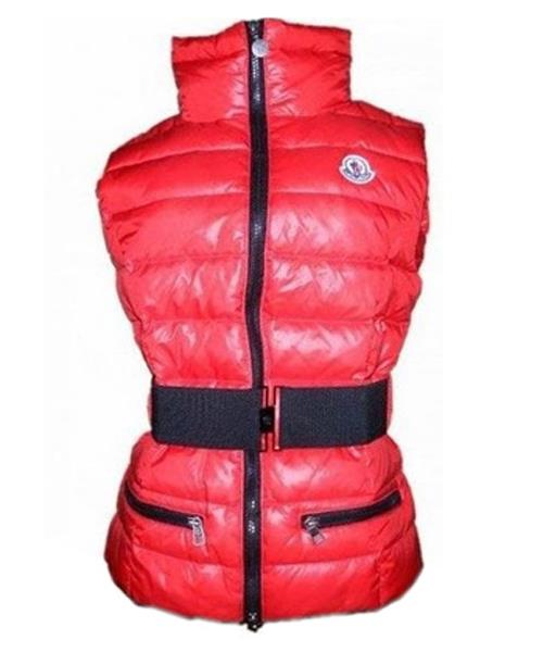 moncler classic down vest ermer kvinner zip red Kjøpe Billig q31gc