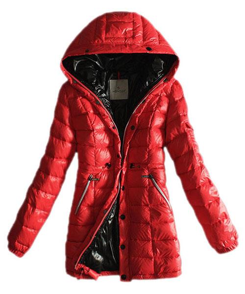 moncler coats kvinner breasted pure color red Hyggelig d7jtk