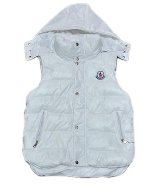 moncler down vest kvinner button hat hvit Hot Salg 64wg1