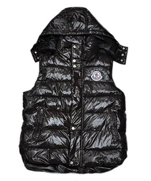 moncler down vest kvinner button hat svart Salg Virksomhet 7gw2y