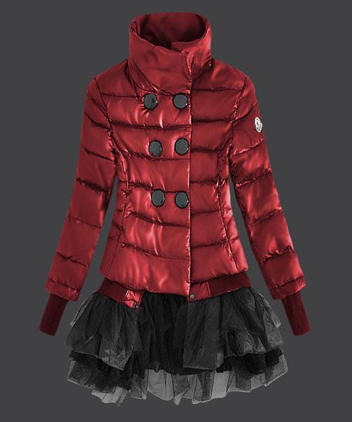 moncler dunjakker kvinner lace red Trekke Billig 1ohj2