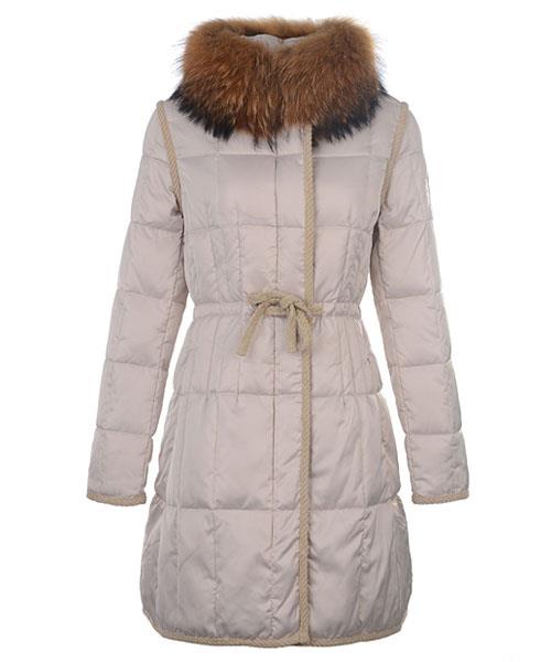 moncler for kvinner frakk euramerican stil long apricot På Salg Salg u6gli