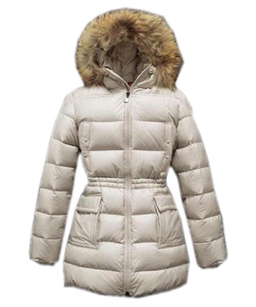 moncler gueran classic coats kvinner ned long zip hvit Butikker 3z34p