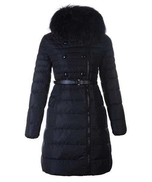 moncler herisson fashion coat womens long black Nye Klær 2pf2w