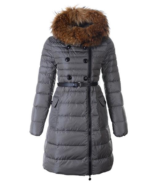 moncler herisson fashion coat womens long gray Kjøpe Billig peeyn