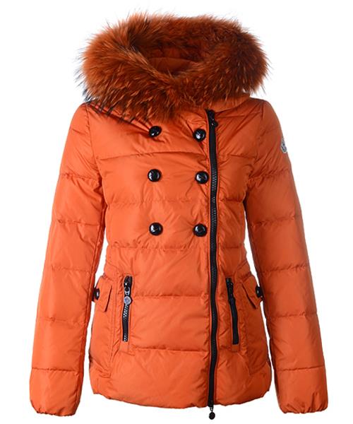 moncler herisson fashion womens jacket short orange Lav Pris yg8io