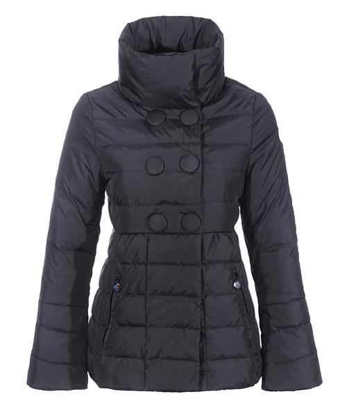 moncler johanna utvalgt jakker kvinner slim stand collar svart Høy Quaity ubmfo