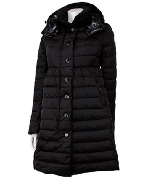 moncler jura womens down coats enkelt breasted hooded svart Salg Salg tkj9w