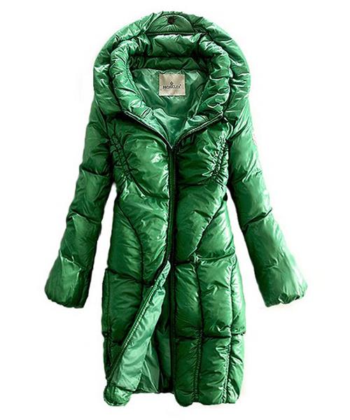 moncler kvinner coats zip stil long verde Style Rimelig t5a1h