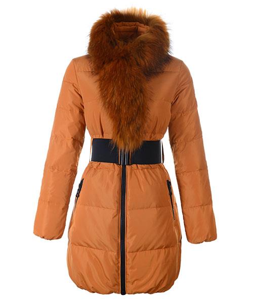 moncler lievre womens coat designer long orange Fasjonable Klær hctp9