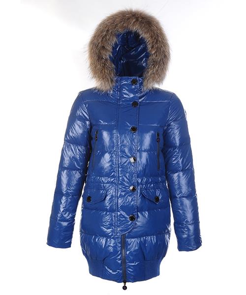 moncler loire coat kvinner fur hoodie glidelås med knapp blå Fantastisk cuc3e