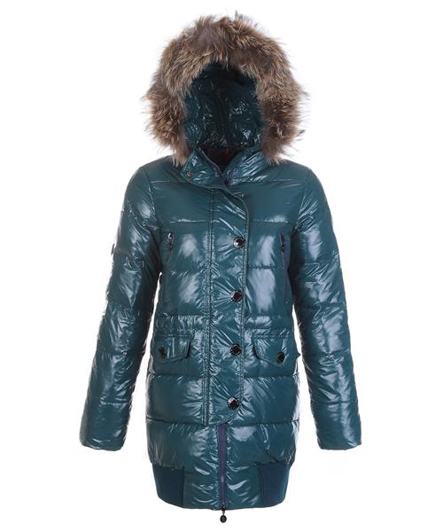 moncler loire coat kvinner fur hoodie glidelås med knapp grønn Engros Toronto pvskl