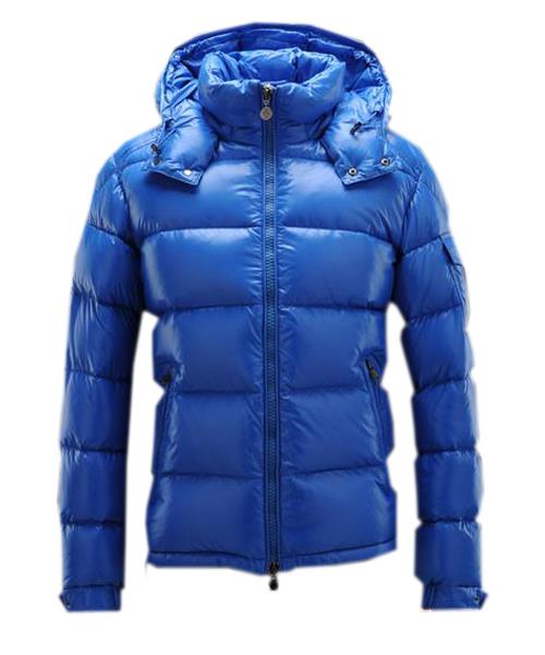 moncler maya winter mens down jacket fabric glatt blå For Salg Ekte, Ny slcbw