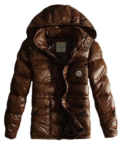 moncler menn jakke design multi lommer med cap coffee For Salg Ekte, Ny 29km1