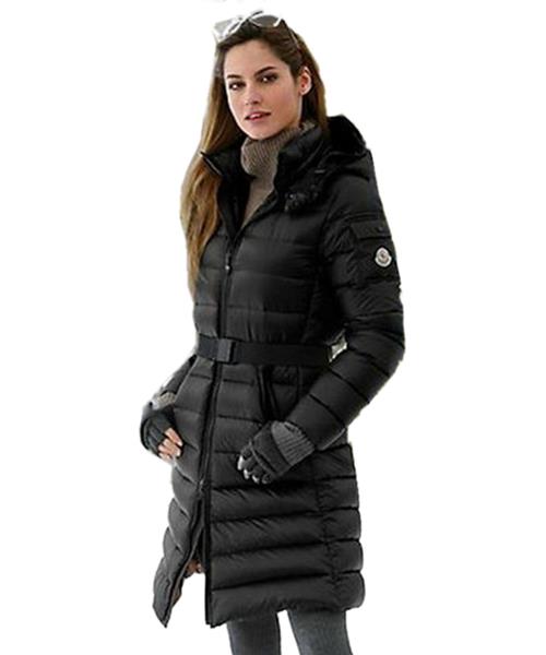 moncler mokacine classic womens down coats zip belt stil svart Engros Ekte, Ny zc9as