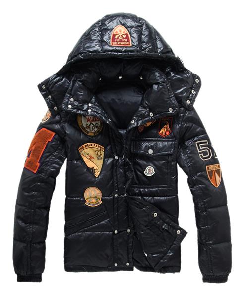 moncler multiple logo design menn dunjakker med hood black Ny Kampanje eqlr0