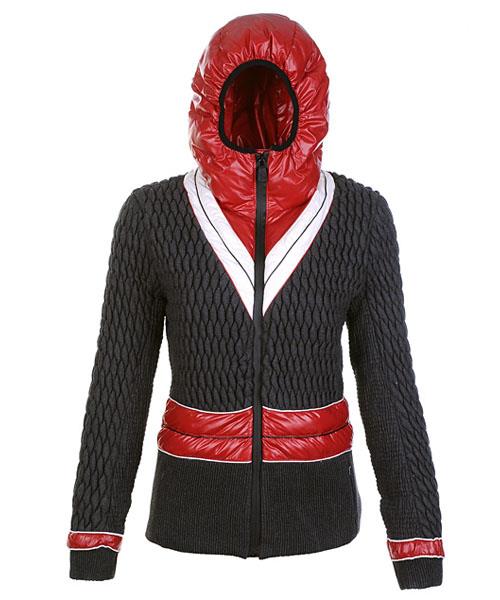 moncler ned jakker womens zip hooded svart På Salg For Engros 9q28i