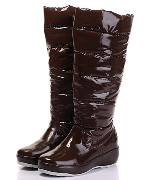 moncler nible boots kvinner glossy coffee tall casual Lav Pris Billig eqsju