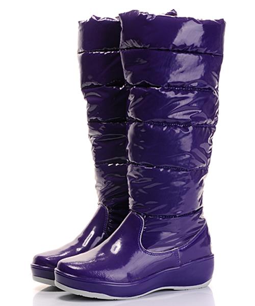 moncler nible boots kvinner glossy purple tall casual For Engros 2dsy9