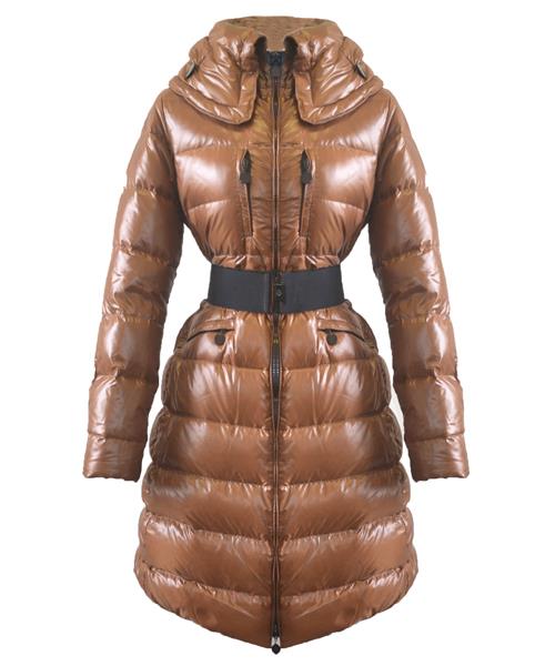 moncler passy kvinner frakk winter long brown Utforming w58dd