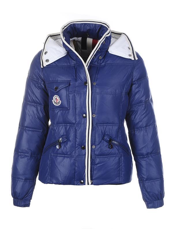 moncler quincy down jacket for women button dark blue short Fashion Toronto 73f5y