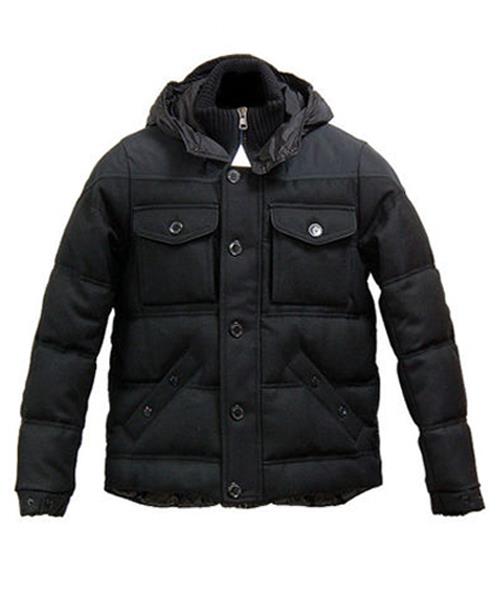 moncler republique down jacket menn hooded kort avsnitt svart Handel eyihn