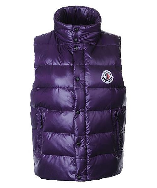 moncler sleeveless vest for menn glatt skinnende stoff purple Outlet Online 0pe2x