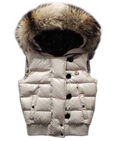 moncler tarn womens down vest rabbit luer zip hvit Fantastisk pxwrn