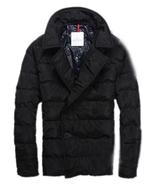 moncler top quality down jacket kjekke menn button svart Retro Klær 8b8o3