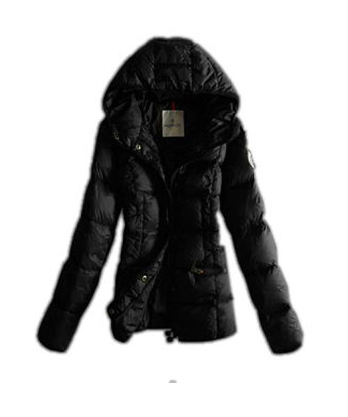 moncler top quality jakker for damer hat pure color svart Mote Online upteq