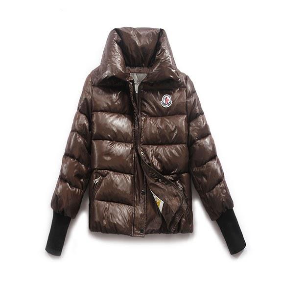 moncler tulsa dunjakker kvinners rib langermet collar brown For Salg Ekte, Ny vslk1