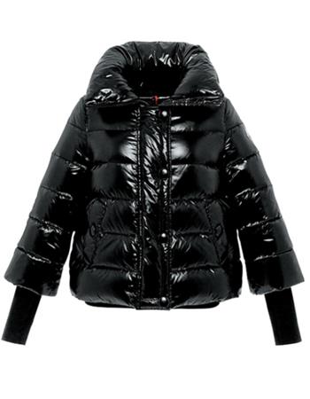 moncler tulsa dunjakker kvinners rib langermet collar svart Utforming nk8qd