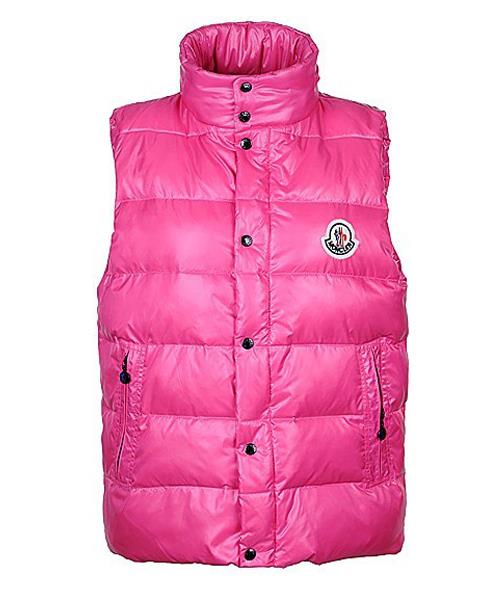 moncler unisex down vester enkeltspent pink Salg Ingen Skatt 497bz