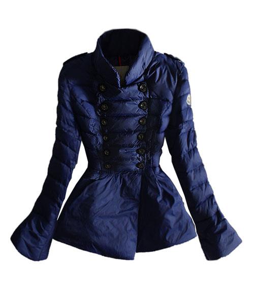 moncler utvalgt down jacket women dobbeltspent blå Høy Quaity m69kp