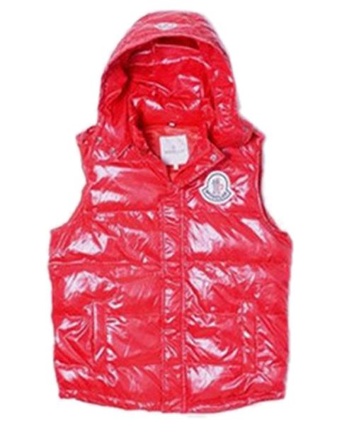 moncler vest kvinner kort ermer button hat red Toronto 0lkl0