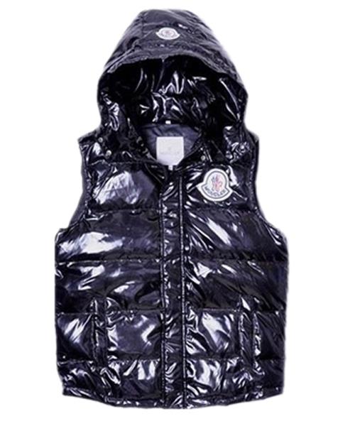 moncler vest kvinner kort ermer button hat svart Nettbutikk urr5n