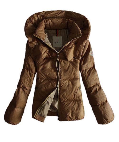 moncler vinter jakker kvinner pure color khaki dobbel krave Rimeligere j4yln