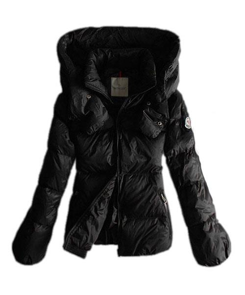 moncler vinter jakker kvinner pure color svart dobbel krave Engros Facebook apnwc