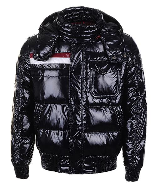 moncler winter classic menn jakker fabric smooth shiny svart Engros 0epae