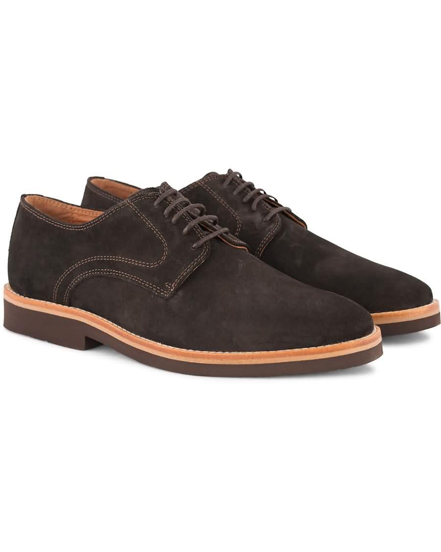 morris derby suede shoe dark brown Lyn Levering yh83q