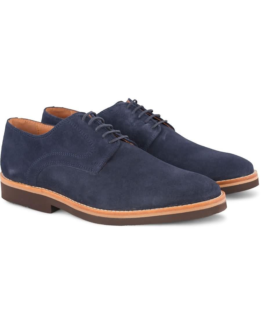 morris derby suede shoe navy Salg Fantastisk 5nie6