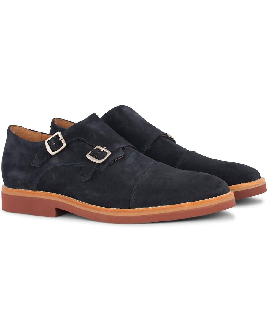 morris double monk navy suede Prisen Lav oi3ev