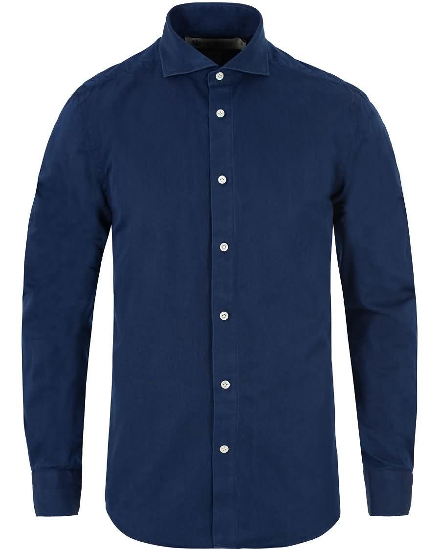 morris heritage bond cut away shirt dark indigo Høy Quaity ggpgy