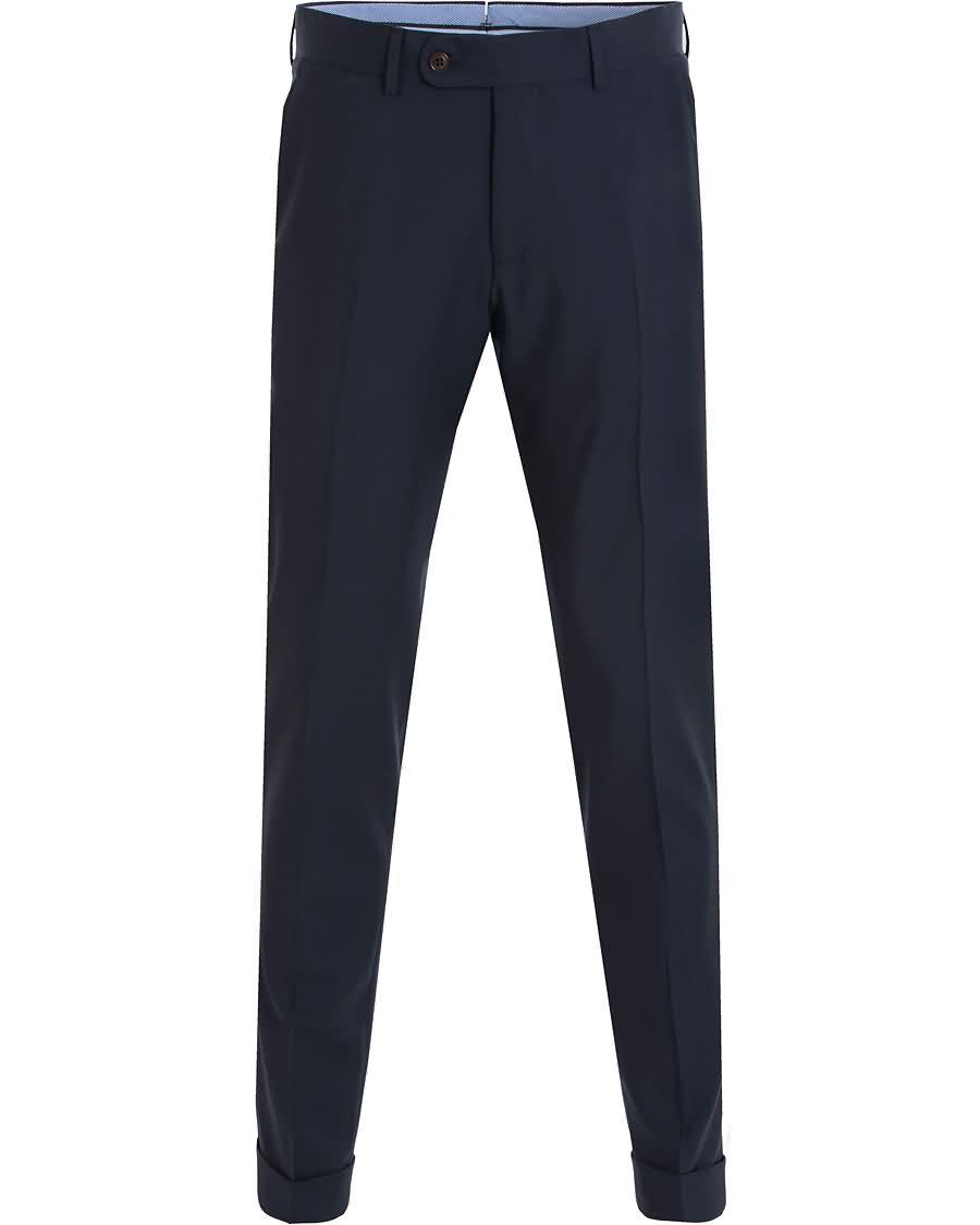 morris heritage fred plain suit trousers navy Salg Salg d5bqo