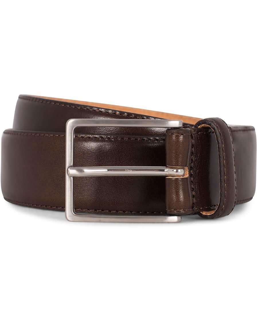 morris heritage leather 3,5 cm belt dark brown f3b1w