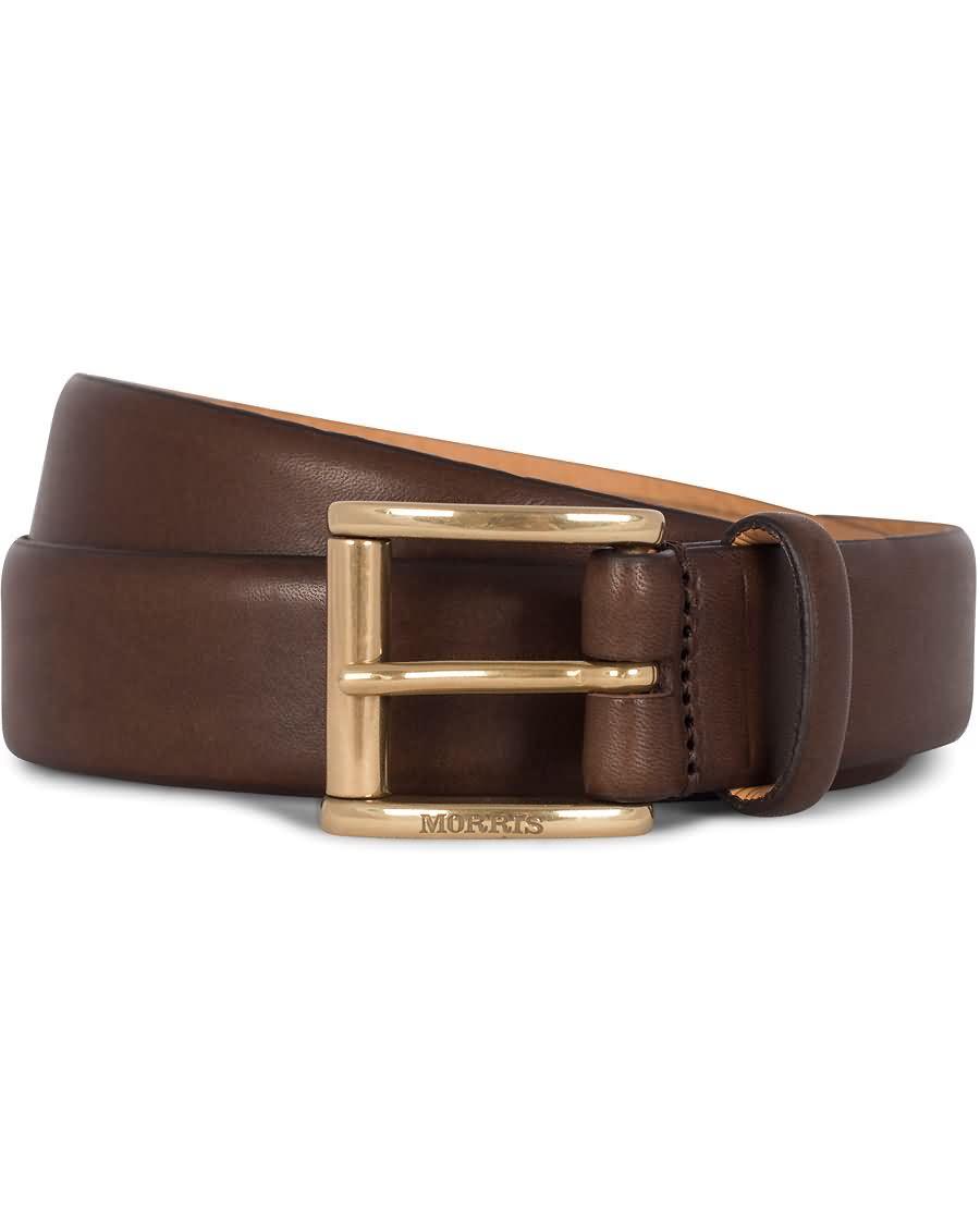 morris leather 3 cm belt brown mcc18