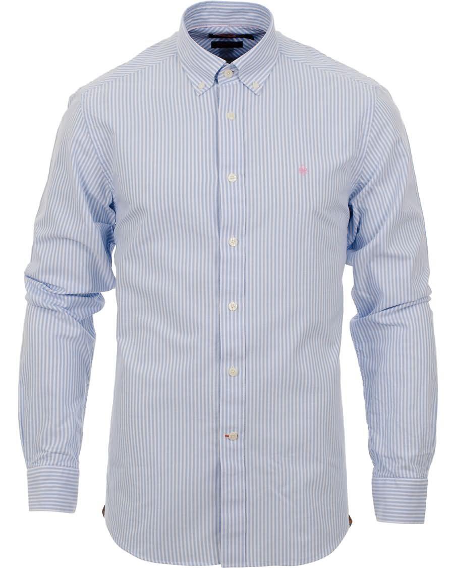 morris oxford stripe shirt light blue Fashion Roman mvy73