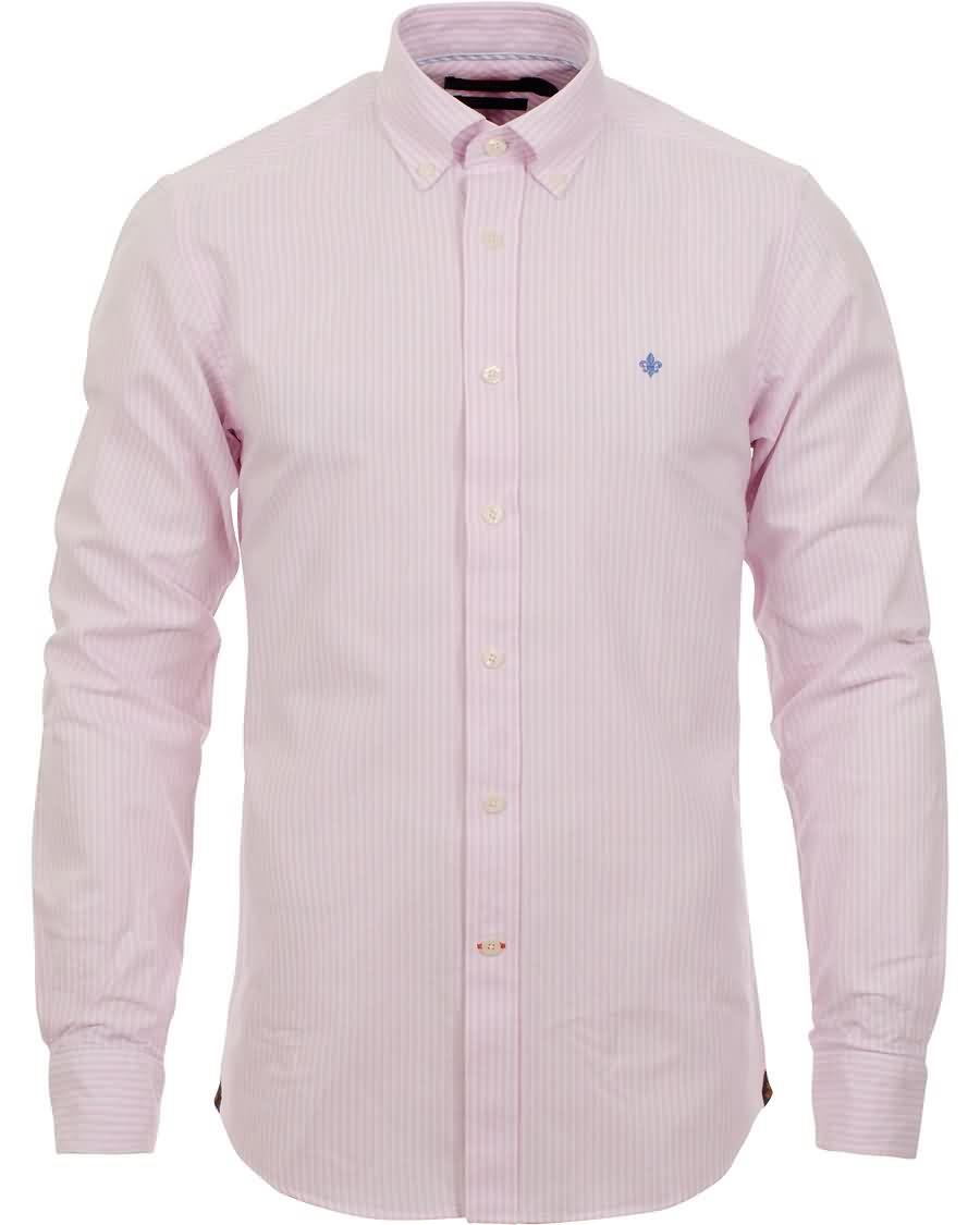 morris oxford stripe shirt pink For Prisen Lav mtgs2