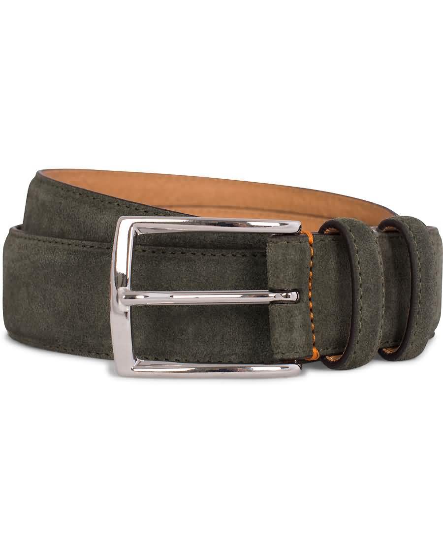 morris suede 3,5 cm belt olive jvmix